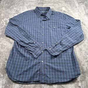 Polo Ralph Lauren Shirt Men’s XL Blue/Black Slim Fit Striped Button Down‎ Preppy